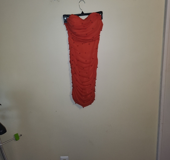 Windsor Strapless Orange Dress - Picture 1 of 3